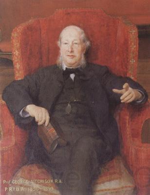 Alma-Tadema, Sir Lawrence Portrait of George Aitchison PRIBA (mk23) Norge oil painting art